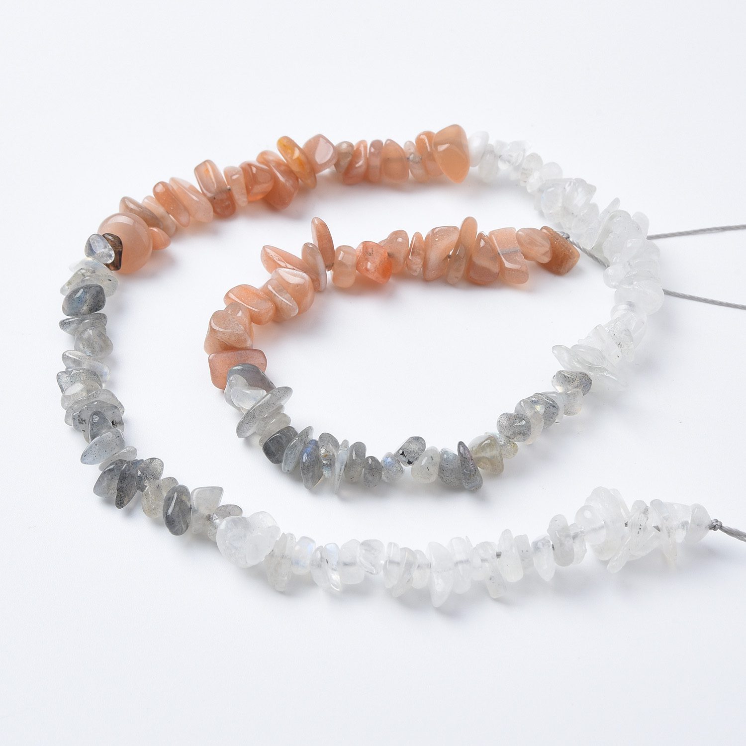 Natural Sunstone Moonstone Labradorite Gemstone Chip Bead Smooth Freeform Chip Nugget Gemstone Bead for Jewelry Making Necklace 10mm GRN555 - Image 4