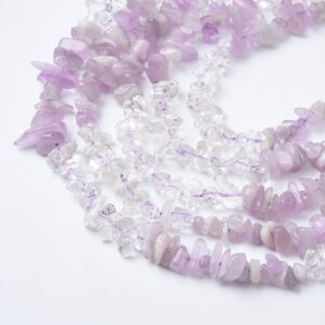 Natural Lavender Jade Gemstone Chip Beads, Crystal Chip Beads Strand, Irregular Shape DIY Beads, For Jewelry Making, Necklace Beads GRN560