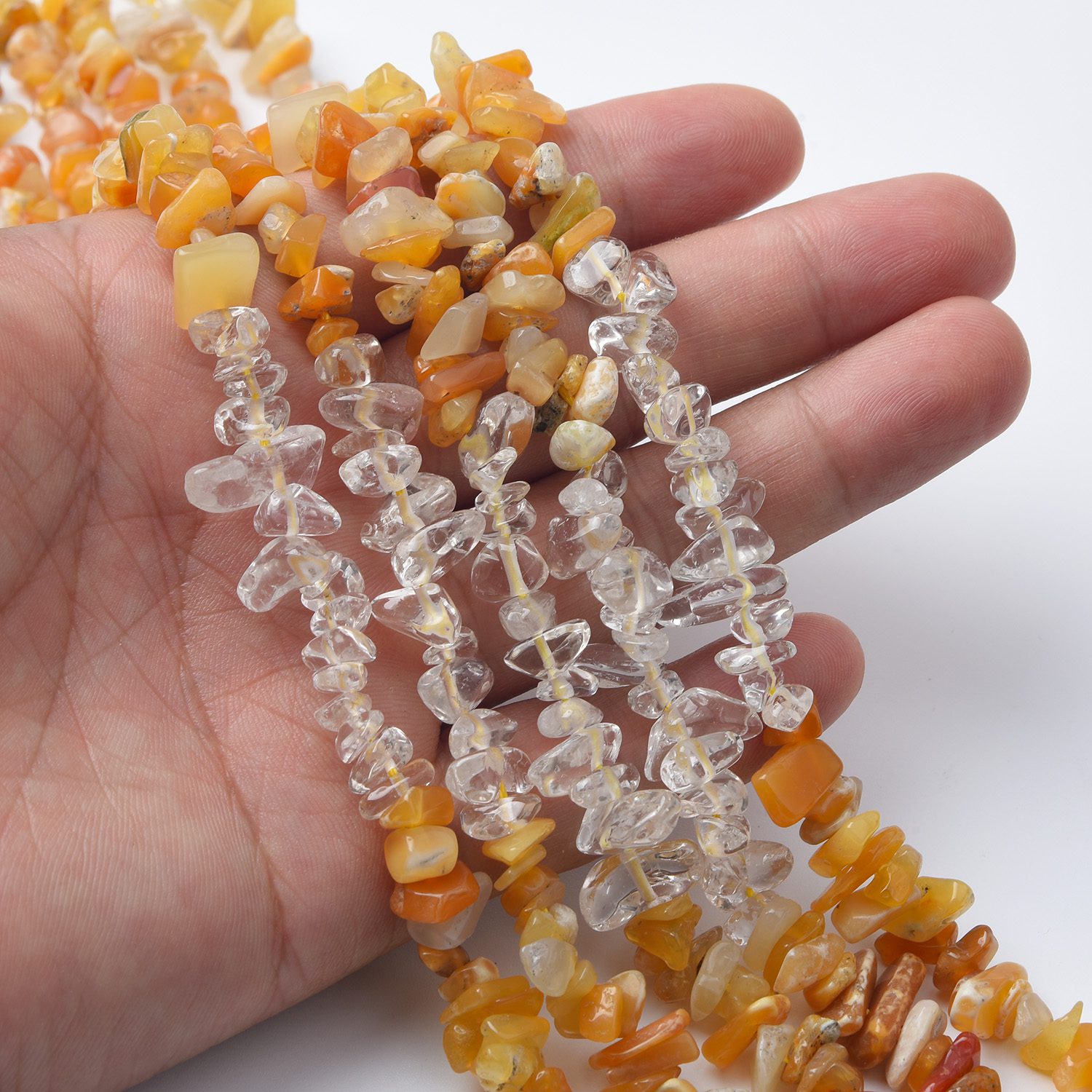 Natural Yellow Opal Chip Beads, 10mm Chip Beads, For Jewelry Making Beads, Healing Crystal Beads, Gemstone Freeform Chip Nugget Beads GRN561 - Image 2