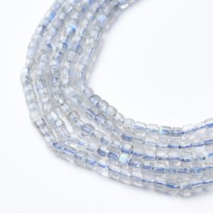 Natural Flashy Labradorite Cube Beads  2mm High Quality Gemstone Full Strand 15.5"  Jewelry Making Supplies, Healing Crystal Gift PRP1070