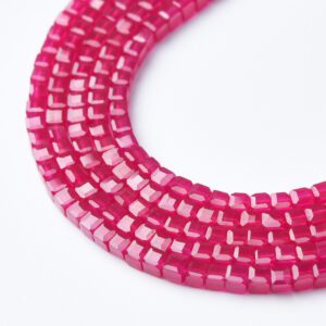 Natural Jade Cube Beads  2mm High Quality Gemstone Full Strand 15.5"  Healing Crystal Jewelry Making Supplies, Lucky Gift PRP1072