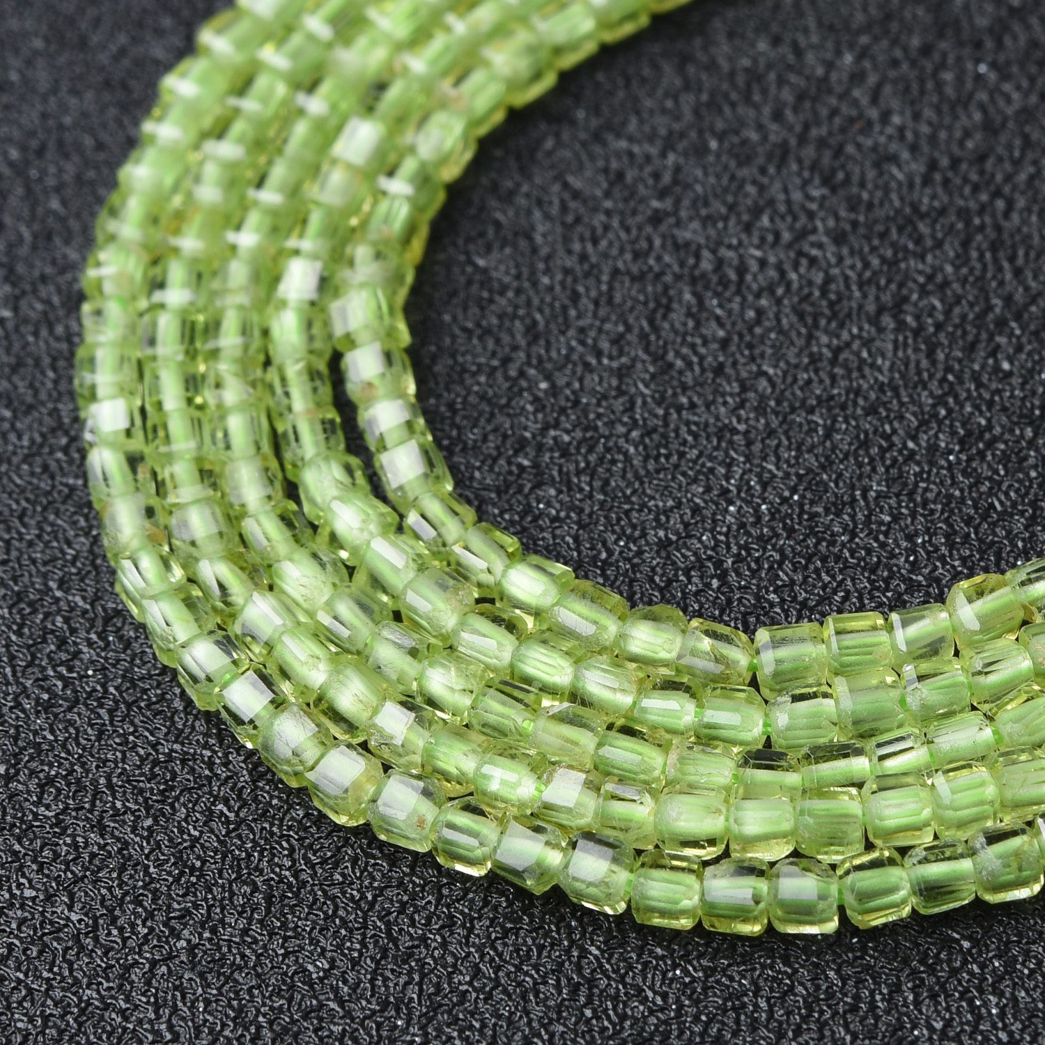 Natural Peridot Cube Beads 2mm High Quality August Birthstone Full Strand 15.5" Healing Crystal Jewelry Making Supplies PRP1079