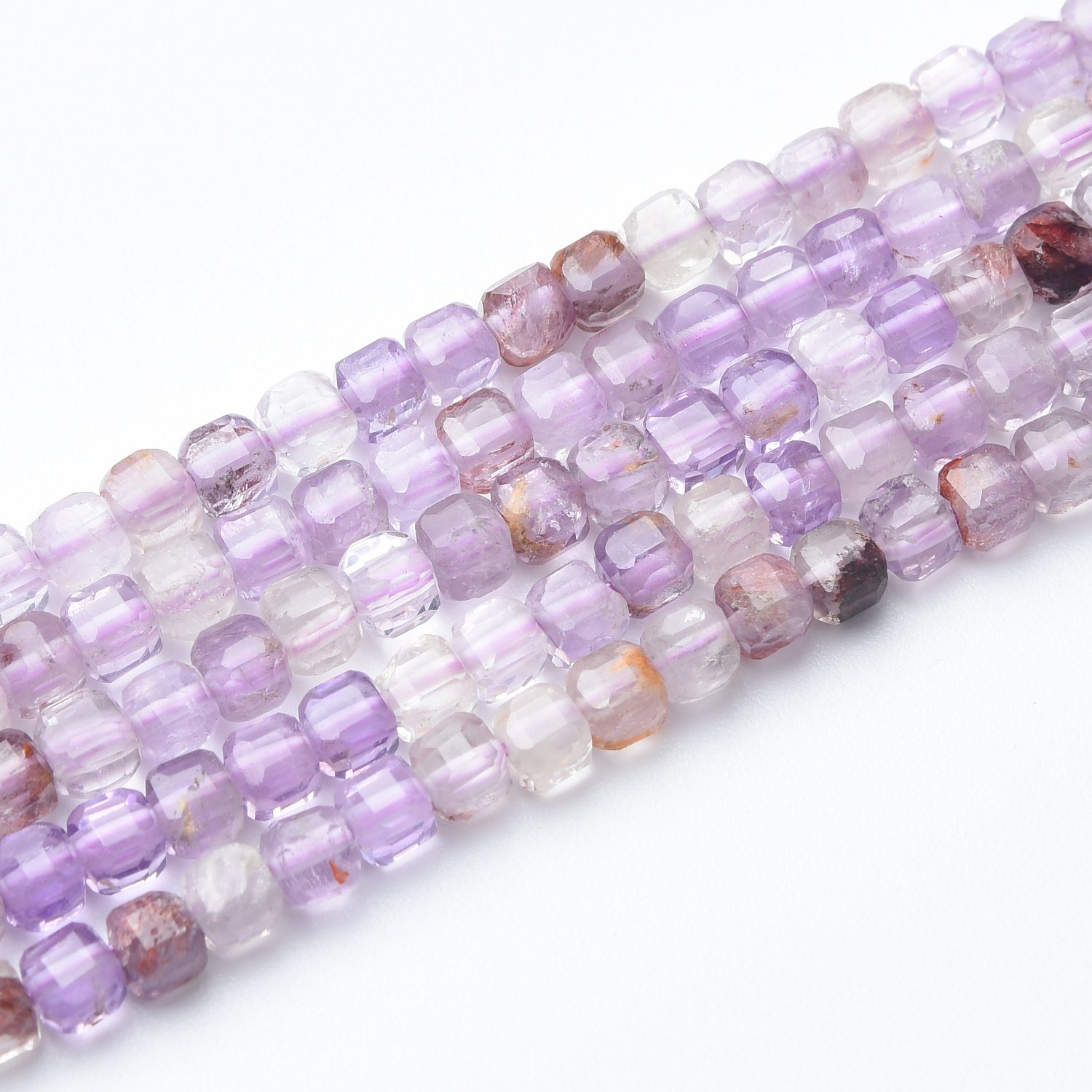 Natural Purple Phantom Quartz Cube Beads 3mm High Quality Gemstone Full Strand 15.5" Healing Crystal Jewelry Making PRP1100 - Image 3