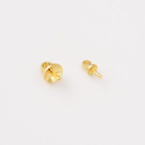 Gold Filled Peg Bail Connector Charm, Glue-On Pin Pendant Bail for DIY Jewelry Making, Necklace Earring Pearl Setting Findings, DIY015