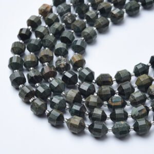 Natural Gneissoid Granite Faceted Round Prism Cut Beads Strand 15.5", 8mm Gemstone Loose Beads for DIY Jewelry Making, Crafts GRN623