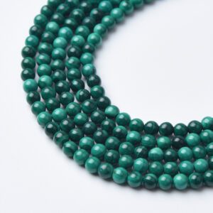 Malachite 3mm Round Smooth Beads Full 15.5" Strand Natural Green Gemstone Healing Crystal Jewelry Making Supply High Quality PRP1123