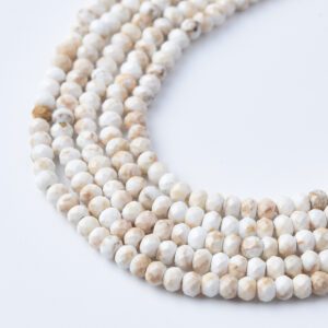 Dry Creek Turquoise Faceted Rondelle Beads 3mm High Quality Natural Gemstone Strand Loose Beads for Jewelry Making & Healing Crystals TUQ091