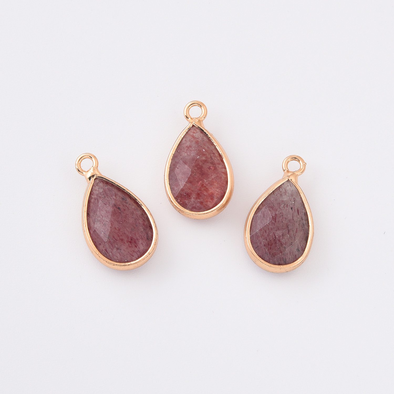 Gold Filled Teardrop Gemstone Charm, Natural Stone Pendant for DIY Necklace Bracelet Earrings Jewelry Making, Boho Minimalist Jewelry CP2333 - Image 2