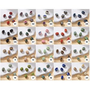 Shell Shaped Ceramic Bead, Hand-Painted Ocean-Inspired Jewelry Nautical Clay Bead for Bracelets, Necklaces, DIY Beach Craft 12x19mm, ORG258