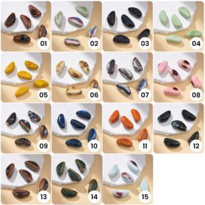 Hand-Painted Ceramic Seed Bead, Unique Artisan Pottery Bead, Handmade Clay Bead for Jewelry Making, Boho Bead Supply 28-30mm, ORG267