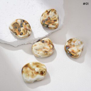 Handmade Ceramic Bead for Jewelry Making, Unique Pottery Clay Bead, Boho Artisan Bead for DIY Crafts, Spacer Bead Supply 30mm, ORG274