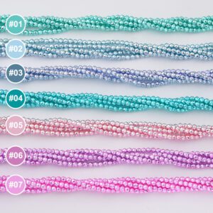 Metallic Hematite Beads 2mm 3mm 4mm, Round Faceted Gemstone Beads for Jewelry Making, Rainbow Mirror Finish Beads Strand 15.5" ORG311