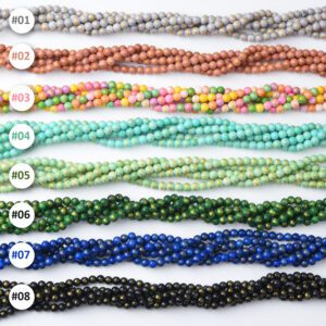 Matte Round Gemstone Beads 6mm Pastel Jade or Jasper Mix Beads for Jewelry Making, Bracelet & Necklace Jewelry Design Supplies ORG326