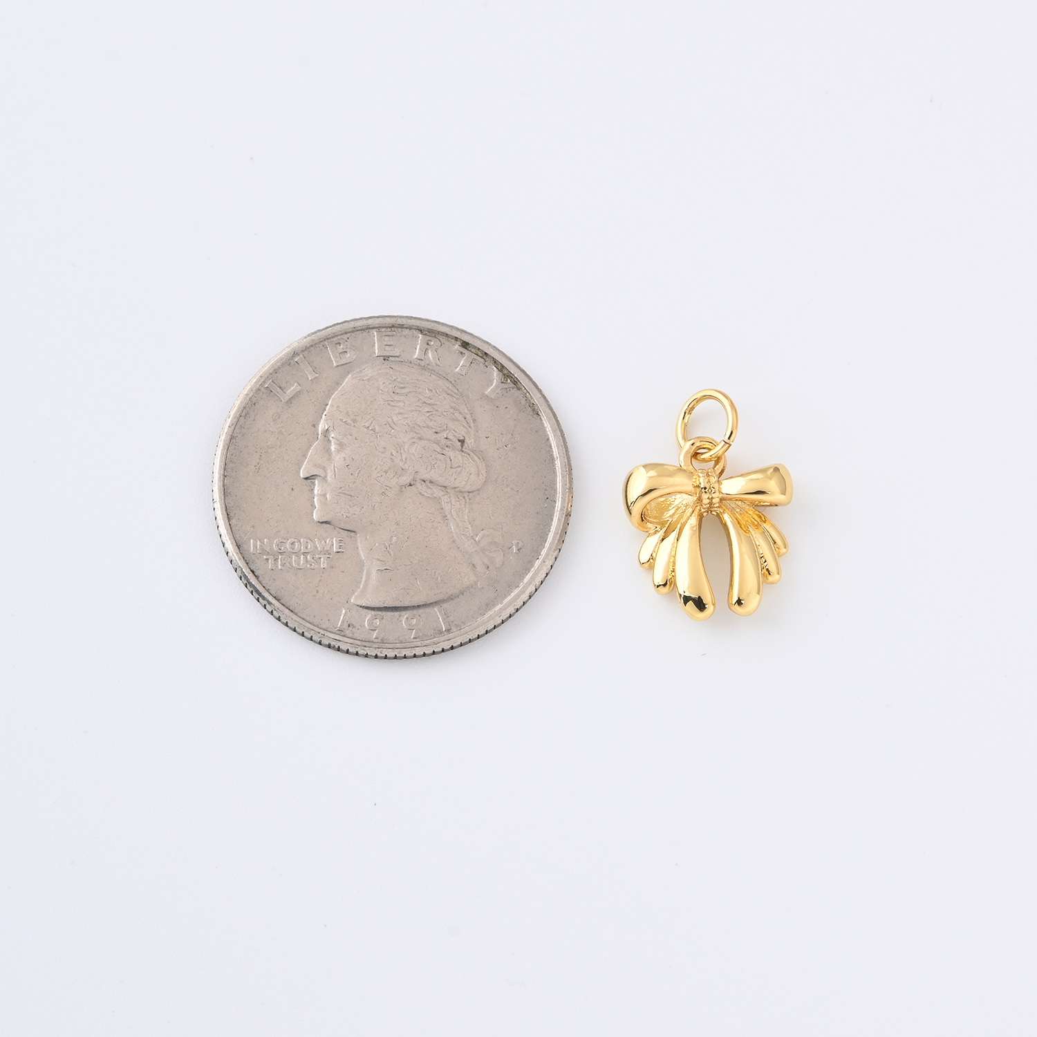 Gold Filled Bow Charm, Cute Ribbon Pendant for DIY Necklace Bracelet Earrings Jewelry Making, Elegant Dainty Accessory for Women, CP2336 - Image 4