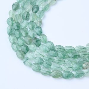 Faceted Green Quartz Beads, Teardrop Briolette Gemstones, 4x6mm Loose Stone Beads, DIY Jewelry Making, Healing Crystals GRN673