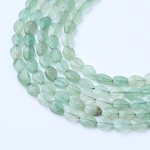 Faceted Chrysoprase Beads, Teardrop Briolette Gemstones, 4x6mm Apple Green Beads, DIY Jewelry Making, Healing Crystals GRN674