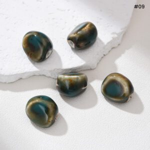 Handmade Ceramic Beads 20x18mm Unique Clay Pottery Beads Boho Spacer Beads DIY Jewelry Making Supplies Craft Findings High Quality ORG276