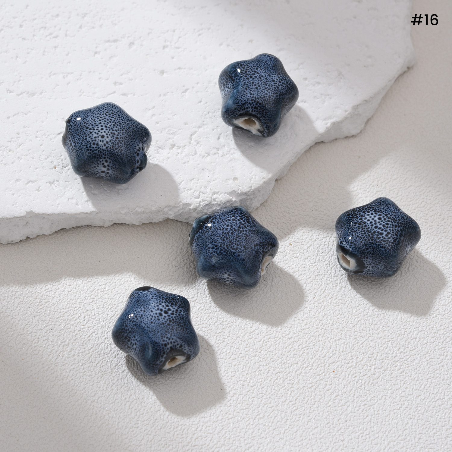 Star Shaped Ceramic Bead 11mm Handmade Pottery Clay Bead Boho Jewelry Spacer Bead Unique Artisan Bead DIY Craft Making Supply ORG279 - Image 8