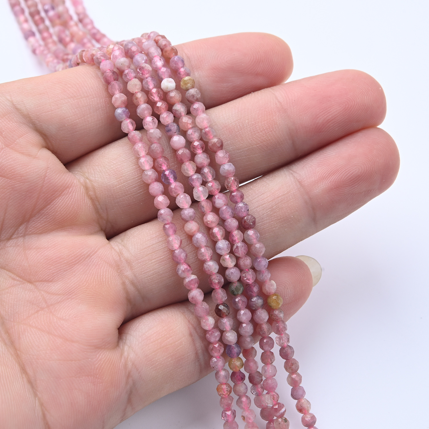 2mm 3mm 4mm Genuine Tourmaline Real Natural AAA Grade Faceted Loose Micro Round Gemstone Stone Beads Full Strand 15.5" PRP1158 - Image 2