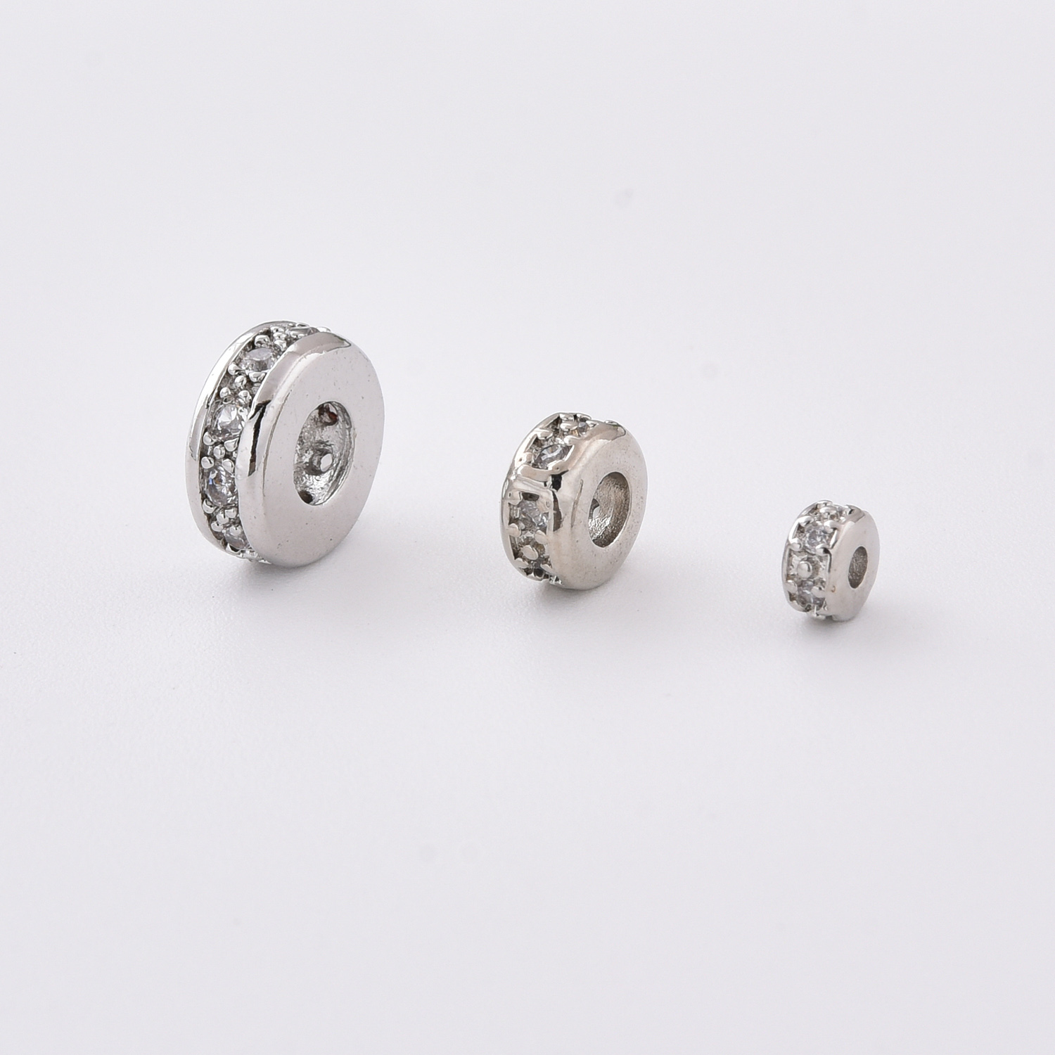 Gold Filled CZ Spacer Beads, Pave Rondelle Bead for DIY Necklace Bracelet Earrings Jewelry Making, Sparkly Micro Spacer Bead Set, SP103 - Image 5