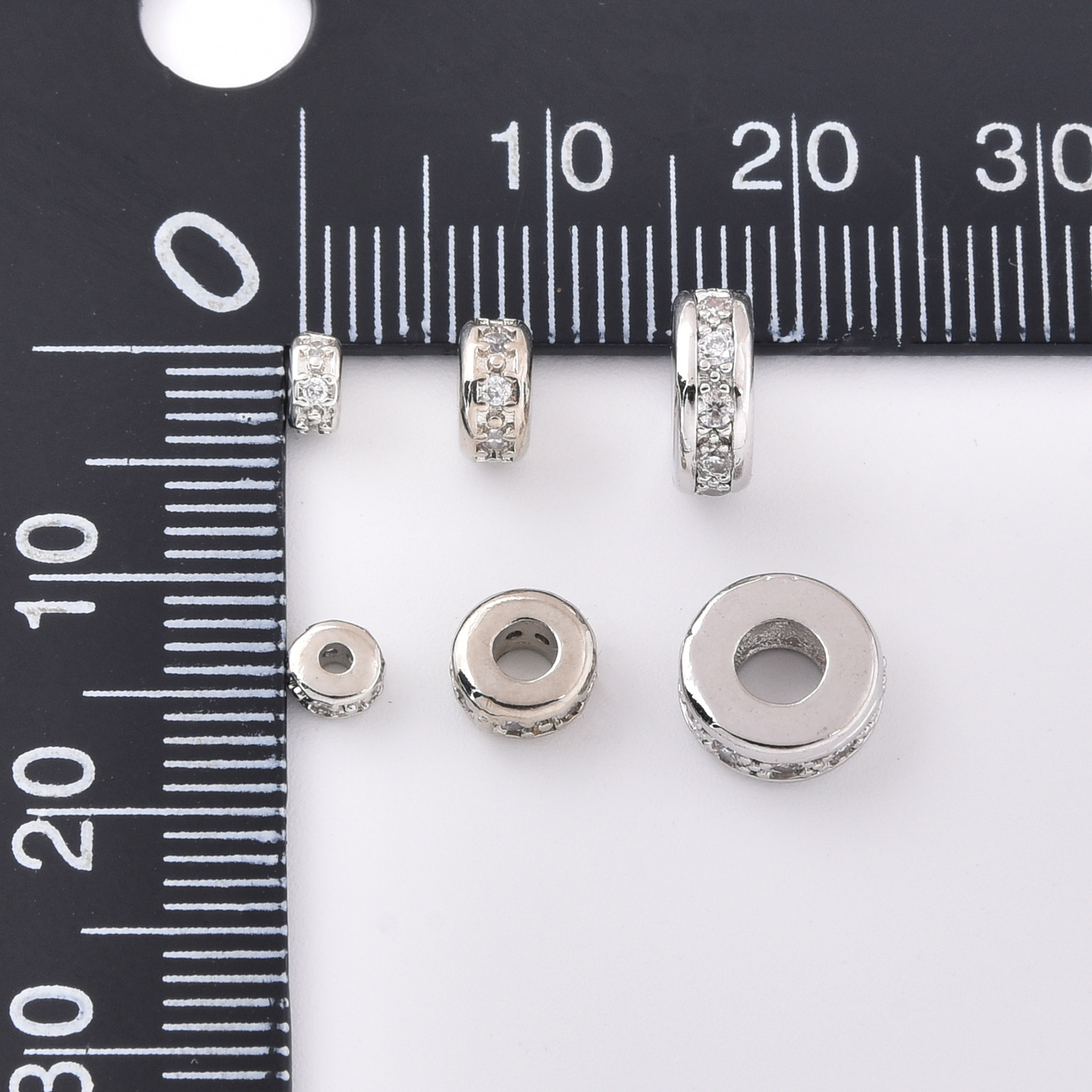 Gold Filled CZ Spacer Beads, Pave Rondelle Bead for DIY Necklace Bracelet Earrings Jewelry Making, Sparkly Micro Spacer Bead Set, SP103 - Image 9