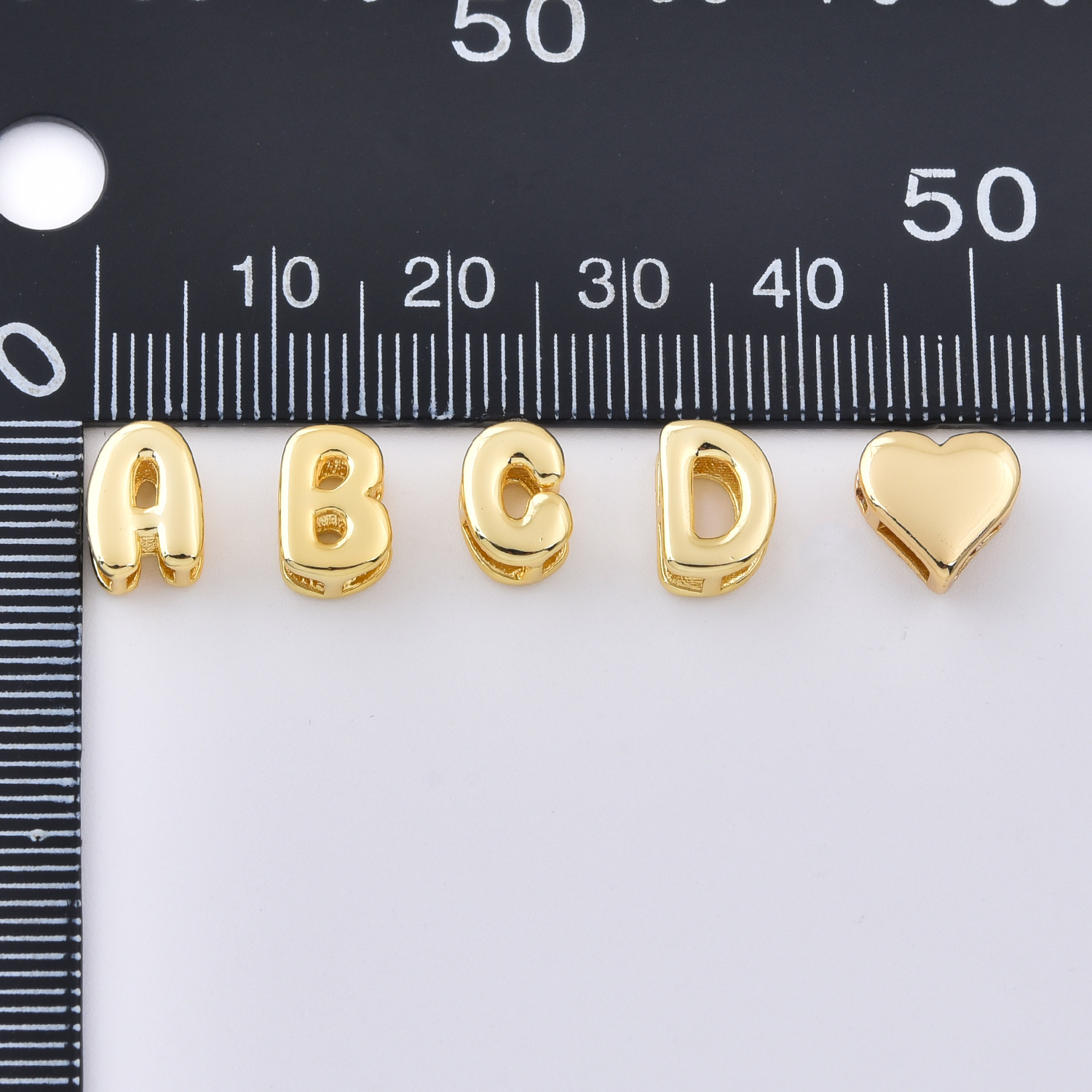 Gold Filled Alphabet Letter Charms, Bubble Initial A–Z and Heart Charm for DIY Necklace Bracelet Jewelry Making, Letter Charm, BD185 - Image 4
