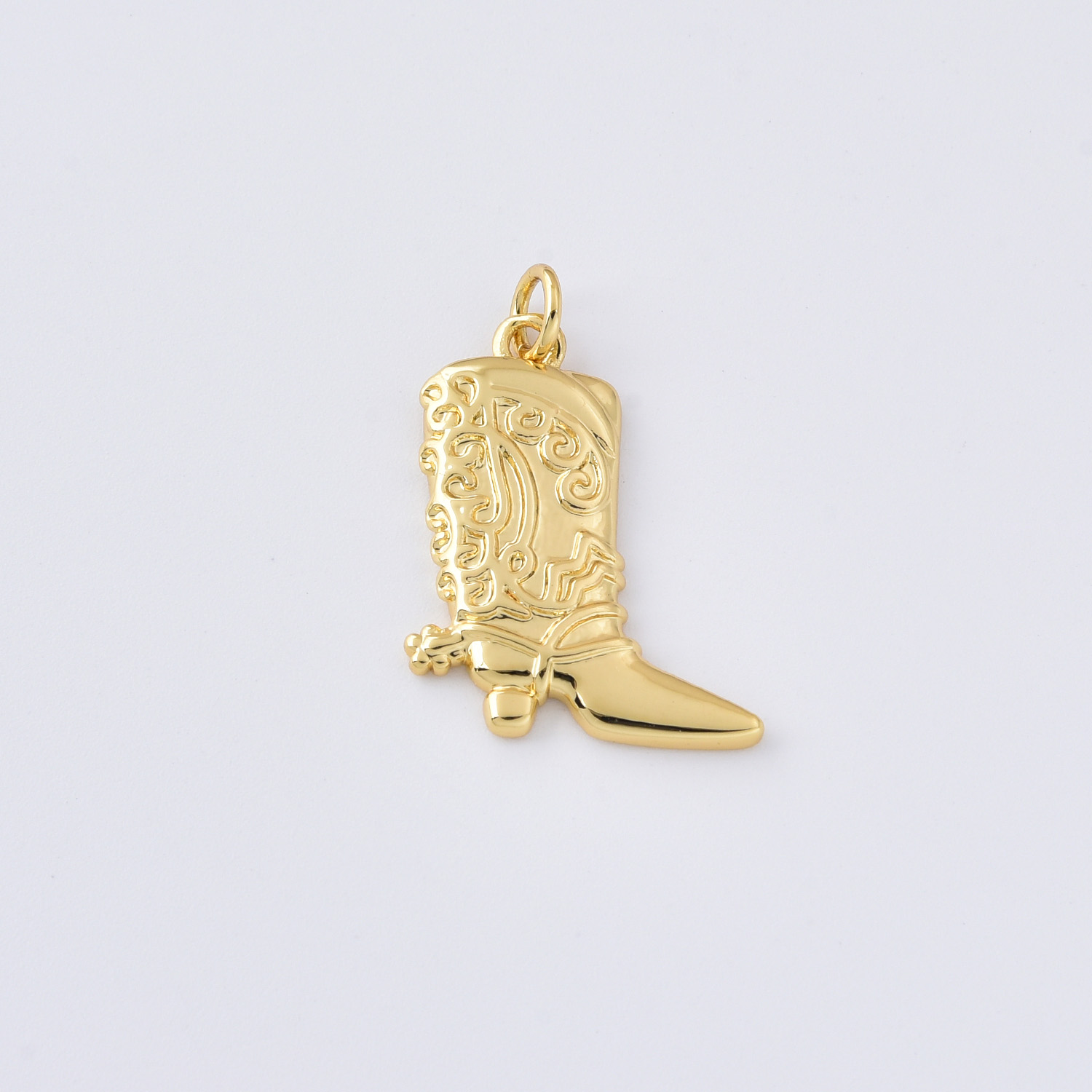 Gold Filled Cowboy Boot Charm, Western Cowgirl Pendant for DIY Necklace Bracelet Jewelry Making, Dainty Texas Rodeo Charm Gift, CP2365
