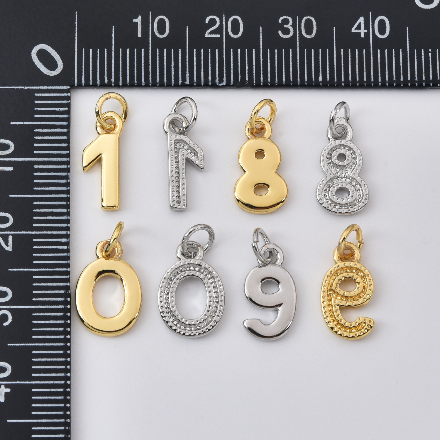 Gold Filled Number Charm Set 0–9, Minimalist Numeric Pendant for DIY Necklace Bracelet Jewelry Making, Personalized Jewelry Supply, CP2369 - Image 4