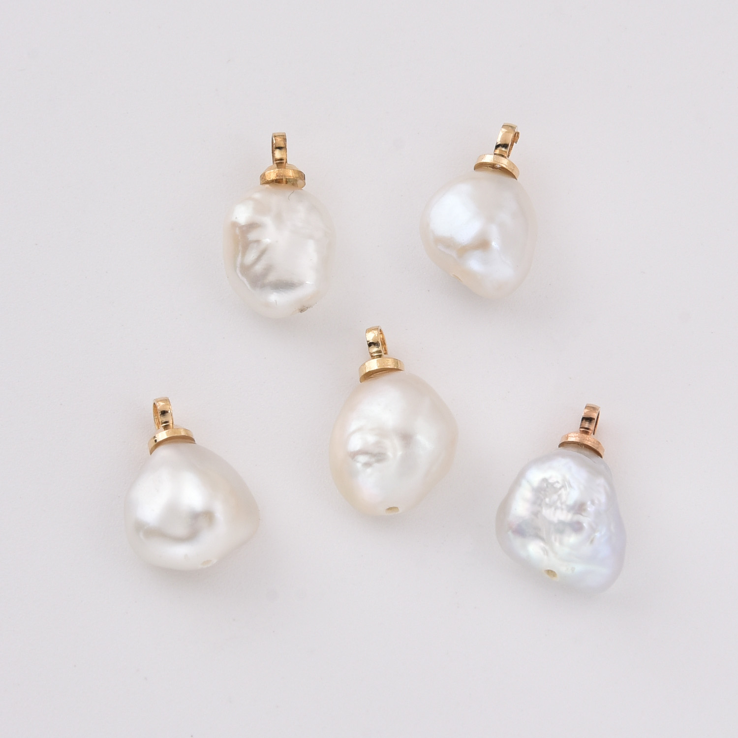Gold Filled Baroque Freshwater Pearl Drop Pendant, Natural Irregular Pearl Charm for DIY Necklace Bracelet Jewelry Making, Gift, CP2376
