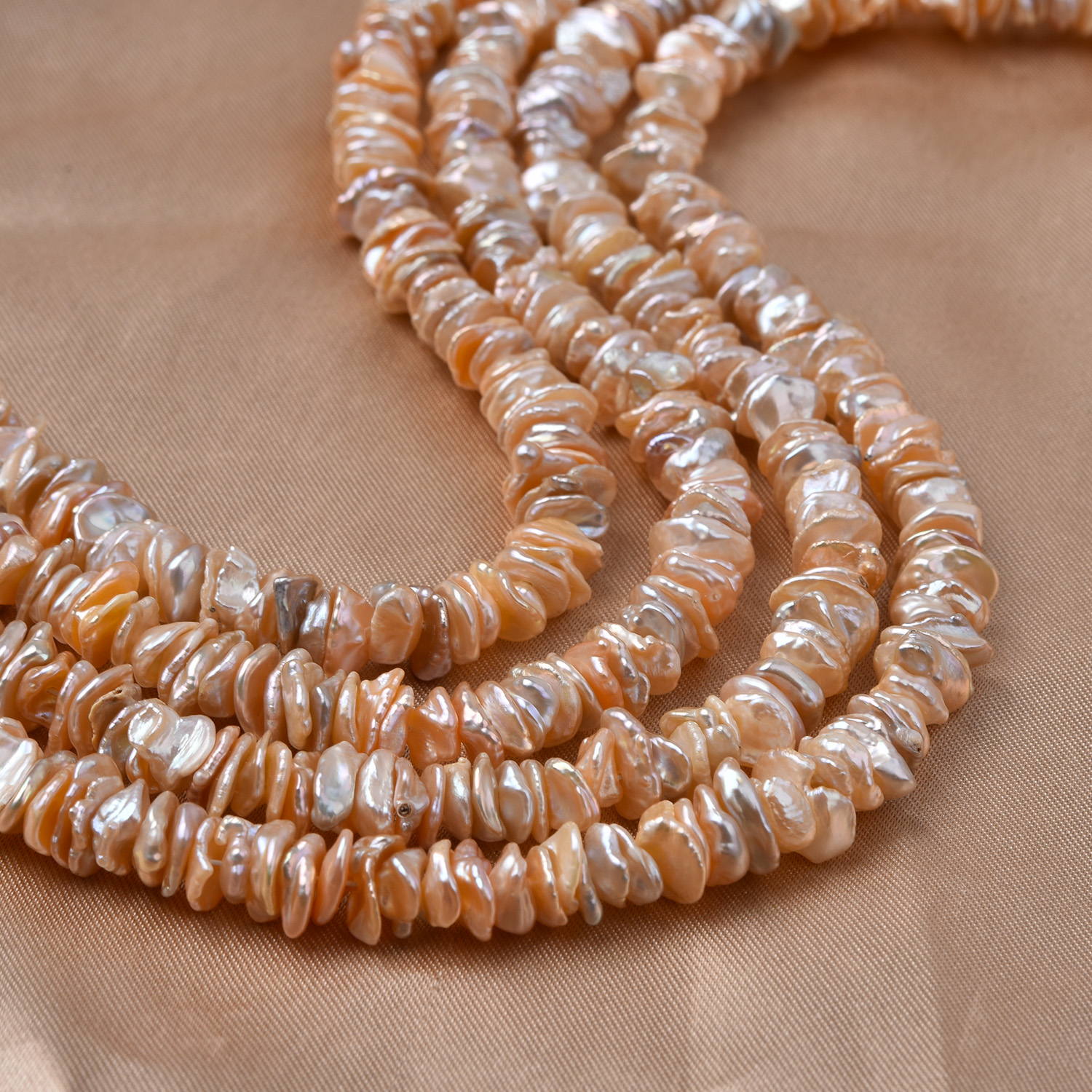 8–9mm Keshi Freshwater Pearl Beads, 4A Natural Kaishi Pearl Strand, High Luster Organic Pearls for Jewelry Making FWP117