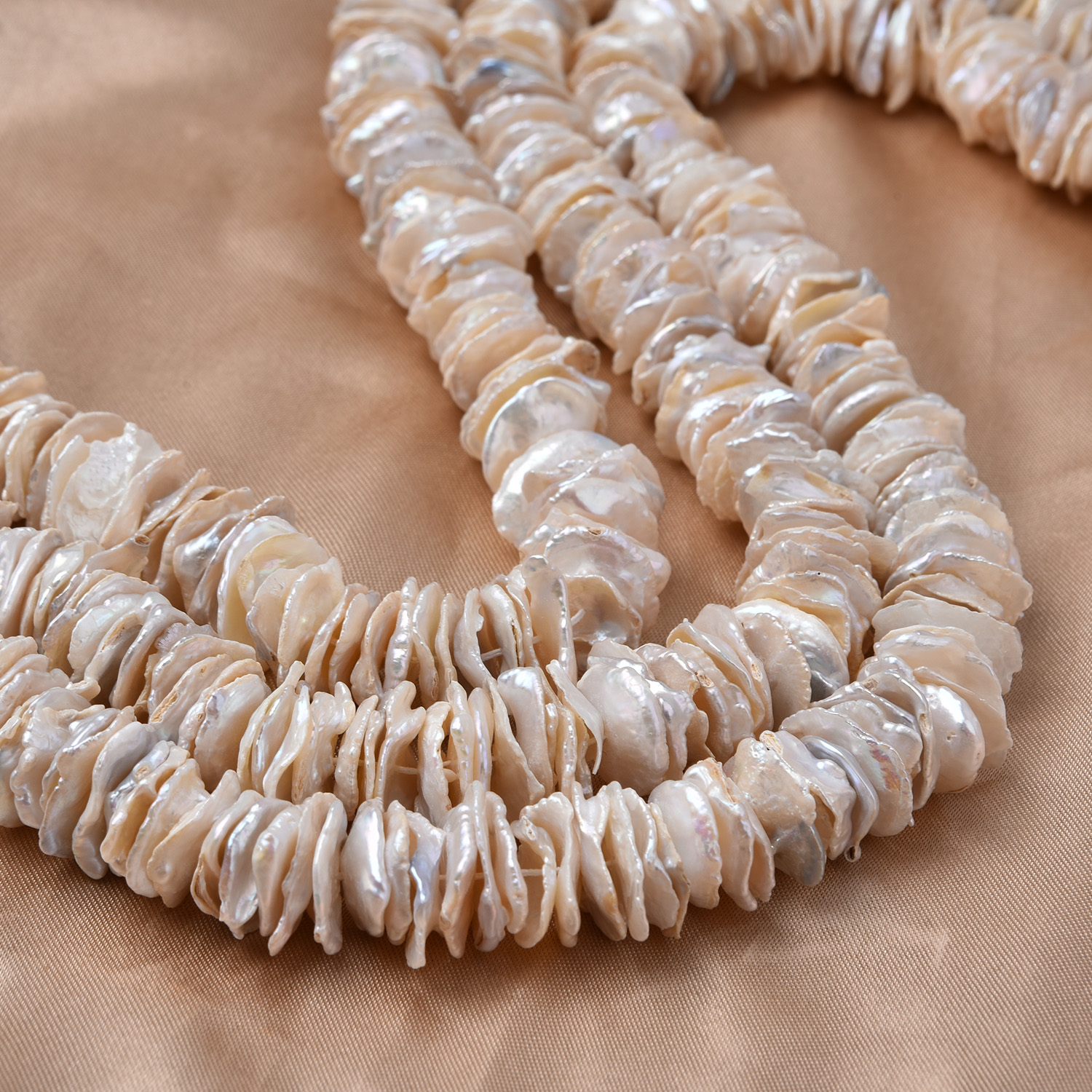 15mm Keishi Freshwater Pearl Beads, 4A Natural Keshi Pearl Strand, Large High Luster Organic Pearls for Jewelry Makin FWP120