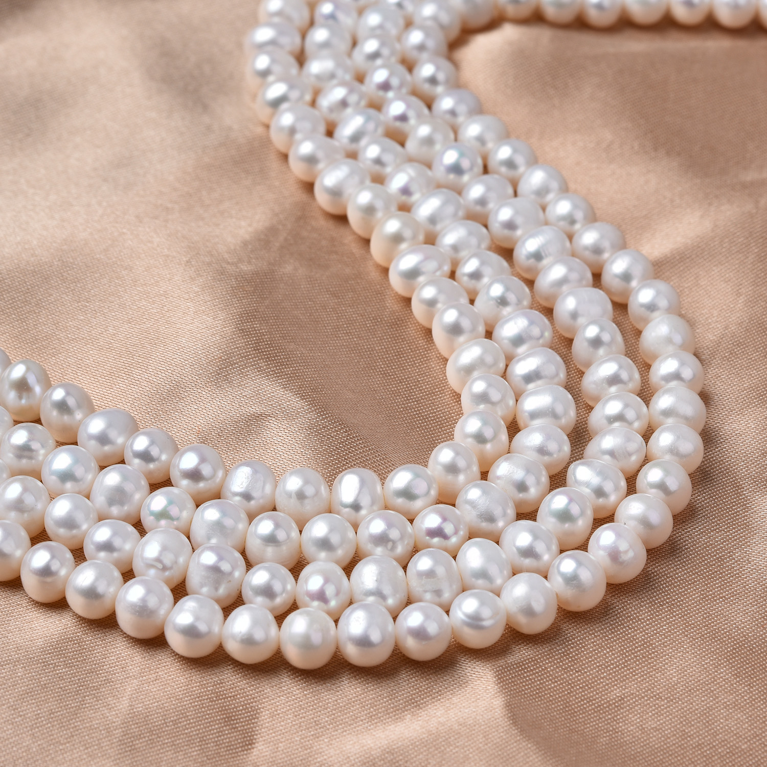 6mm Freshwater Pearl Beads Natural White Round Pearl Strand, High Luster Real Pearls for Jewelry Making FWP121