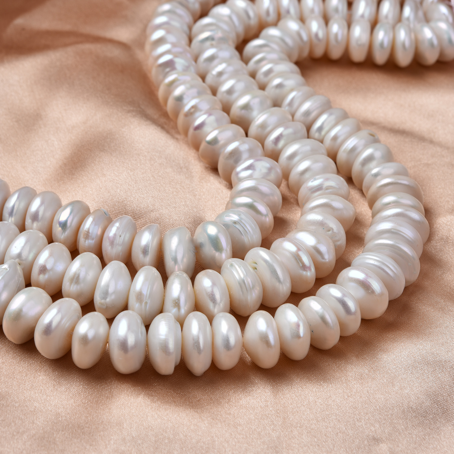 15mm Coin Freshwater Pearl Beads, Top Drilled Natural White Flat Pearl Strand, High Luster Pearls for Jewelry Making Sold by 4 PCS FWP123