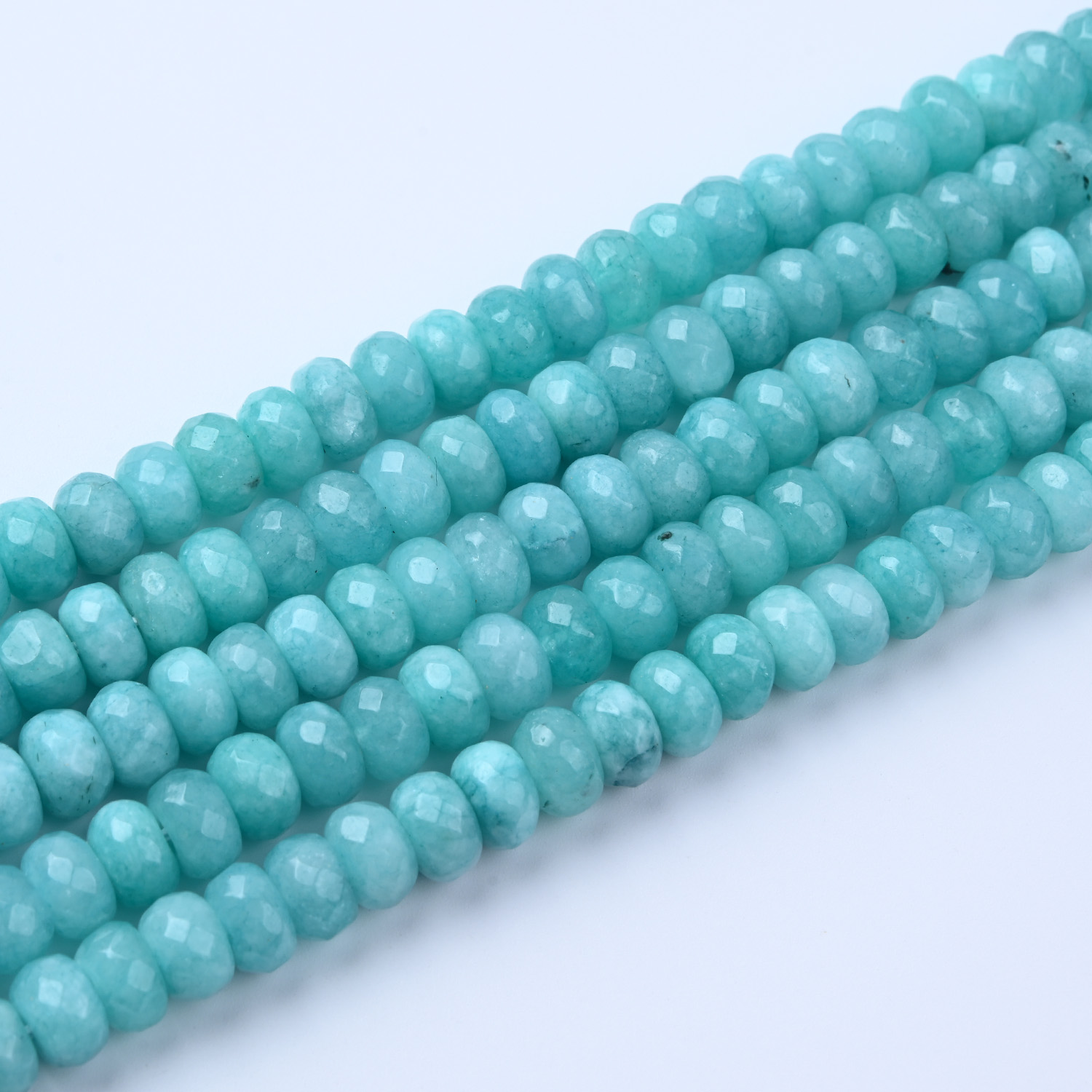 Natural Amazonite 8mm Beads Faceted Round Shape for Bracelet Necklace Diy Jewelry Making Gemstone Spacer Bead 15.5 Full Strand GRN709 - Image 3