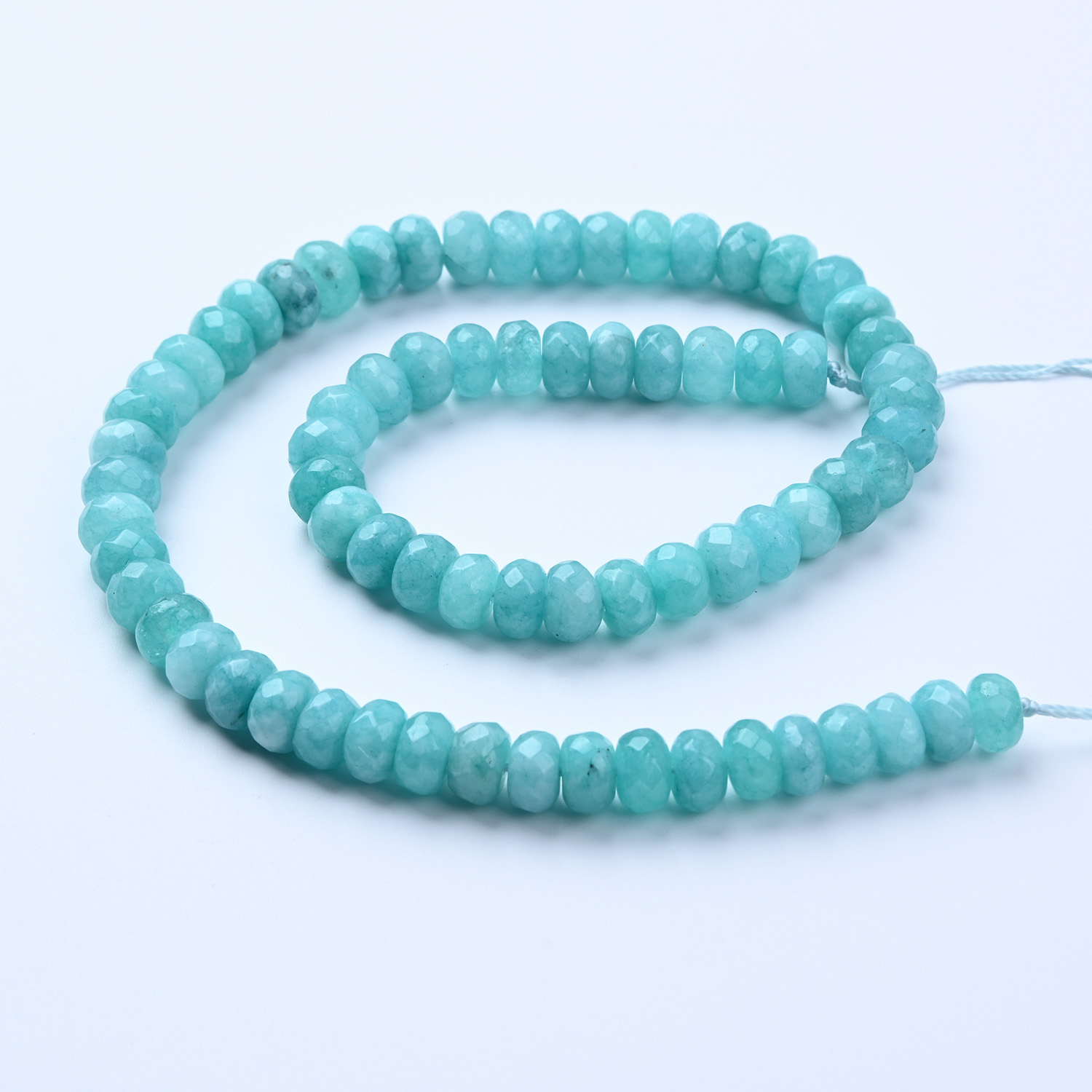 Natural Amazonite 8mm Beads Faceted Round Shape for Bracelet Necklace Diy Jewelry Making Gemstone Spacer Bead 15.5 Full Strand GRN709 - Image 4