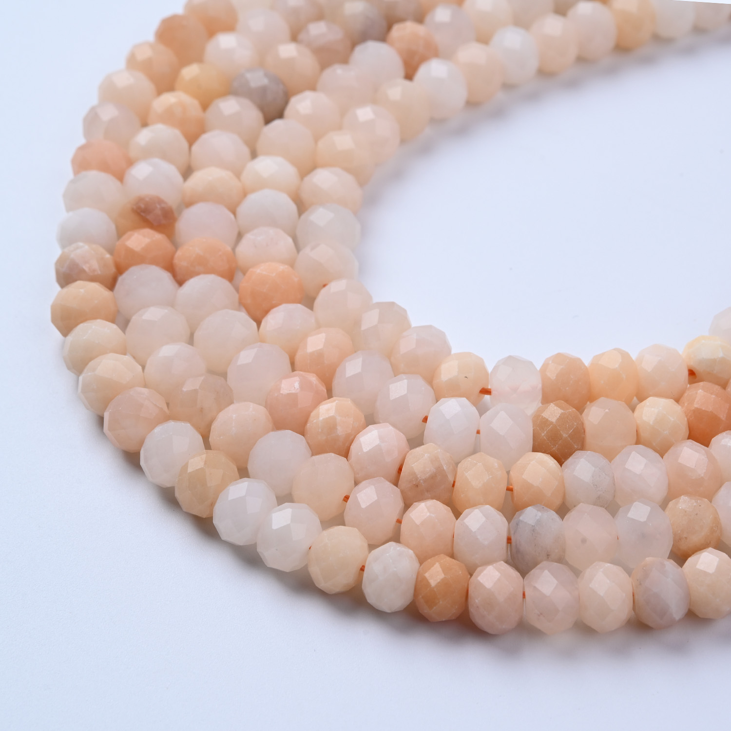 Orange Calcite Beads 8mm, Faceted Round Joy Stone, Vibrant Solar Energy Gemstone, Full 15.5" Jewelry Making Strand, GRN710