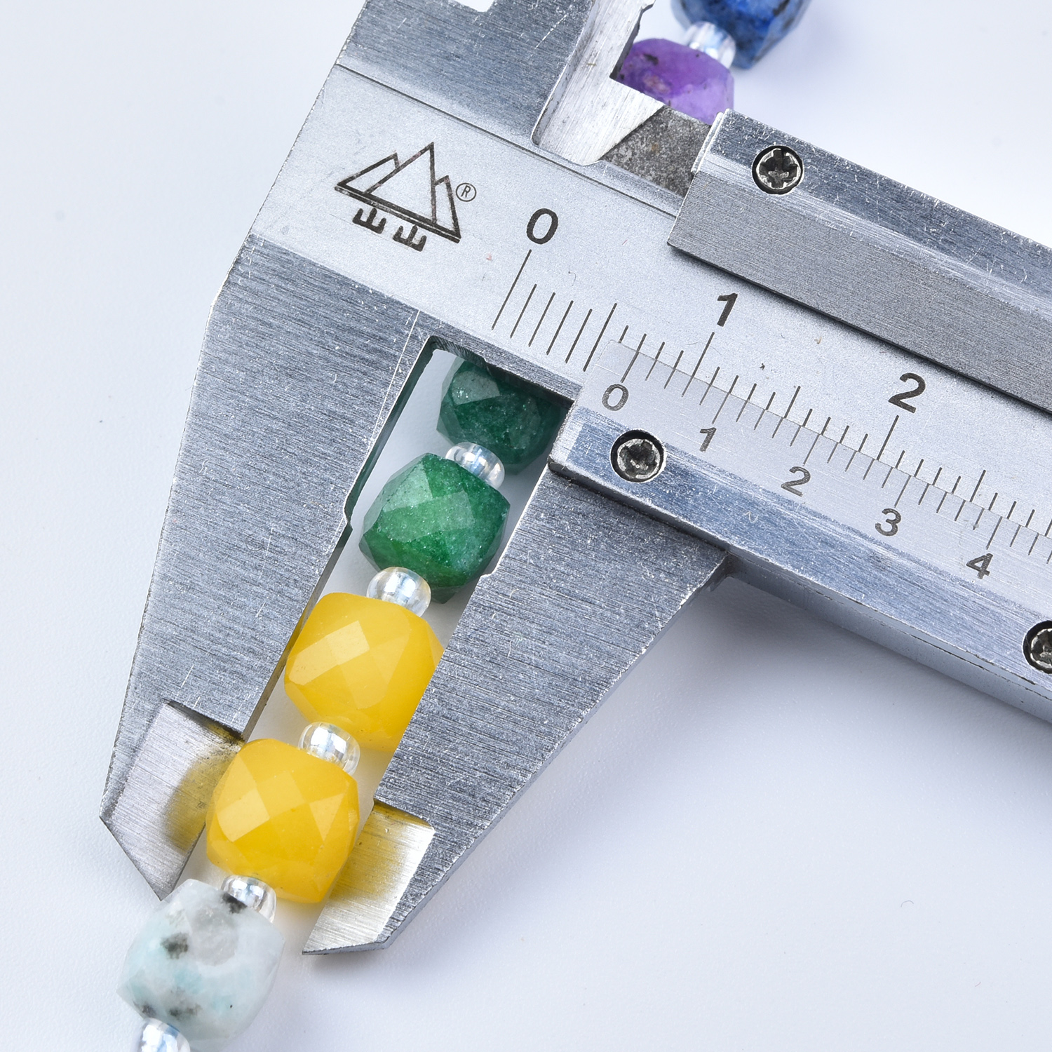 7mm Smooth Cube Cut Mixed Gemstone Beads Strand, Earth Tone Gemstones, Aventurine Amethyst Sodalite Jasper, Jewelry Making Supplies GRN758 - Image 5