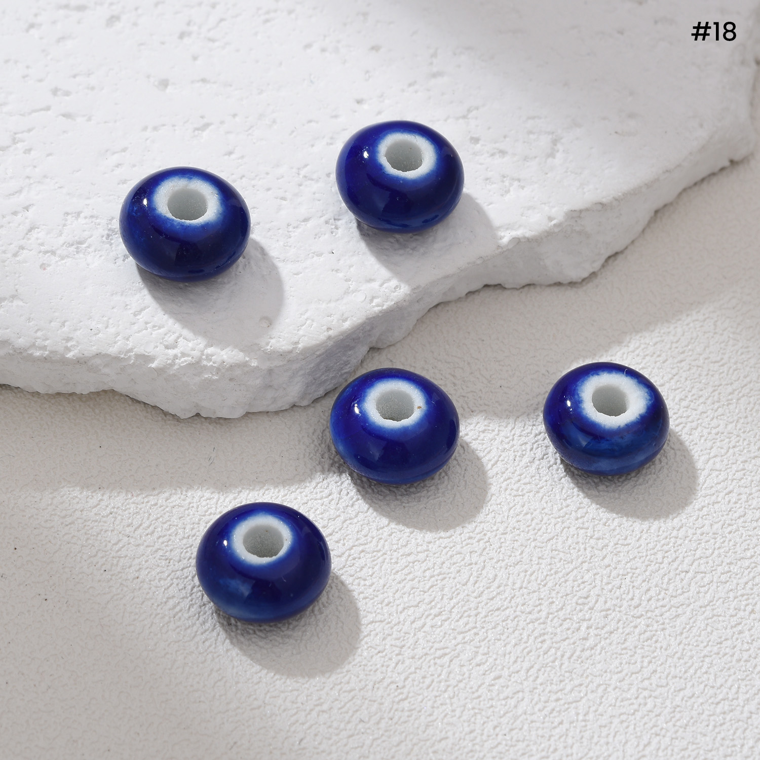 Boho Large Hole Ceramic Bead 12x17mm Handmade Clay Pottery Bead Rustic Artisan Spacer Bead Unique Jewelry Making Craft Supply ORG280 - Image 2