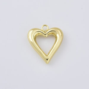 Dainty Heart Connector Charm, Gold Filled Heart Pendant for DIY Necklace Bracelet Jewelry Making, Minimalist Love Charm, Gift for Her CP2428