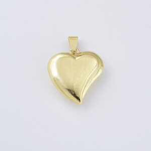 Brushed Heart Pendant Charm, Gold Filled Satin Finish Heart Necklace Pendant for DIY Jewelry Making, Minimalist Love Charm, Gift, CP2431