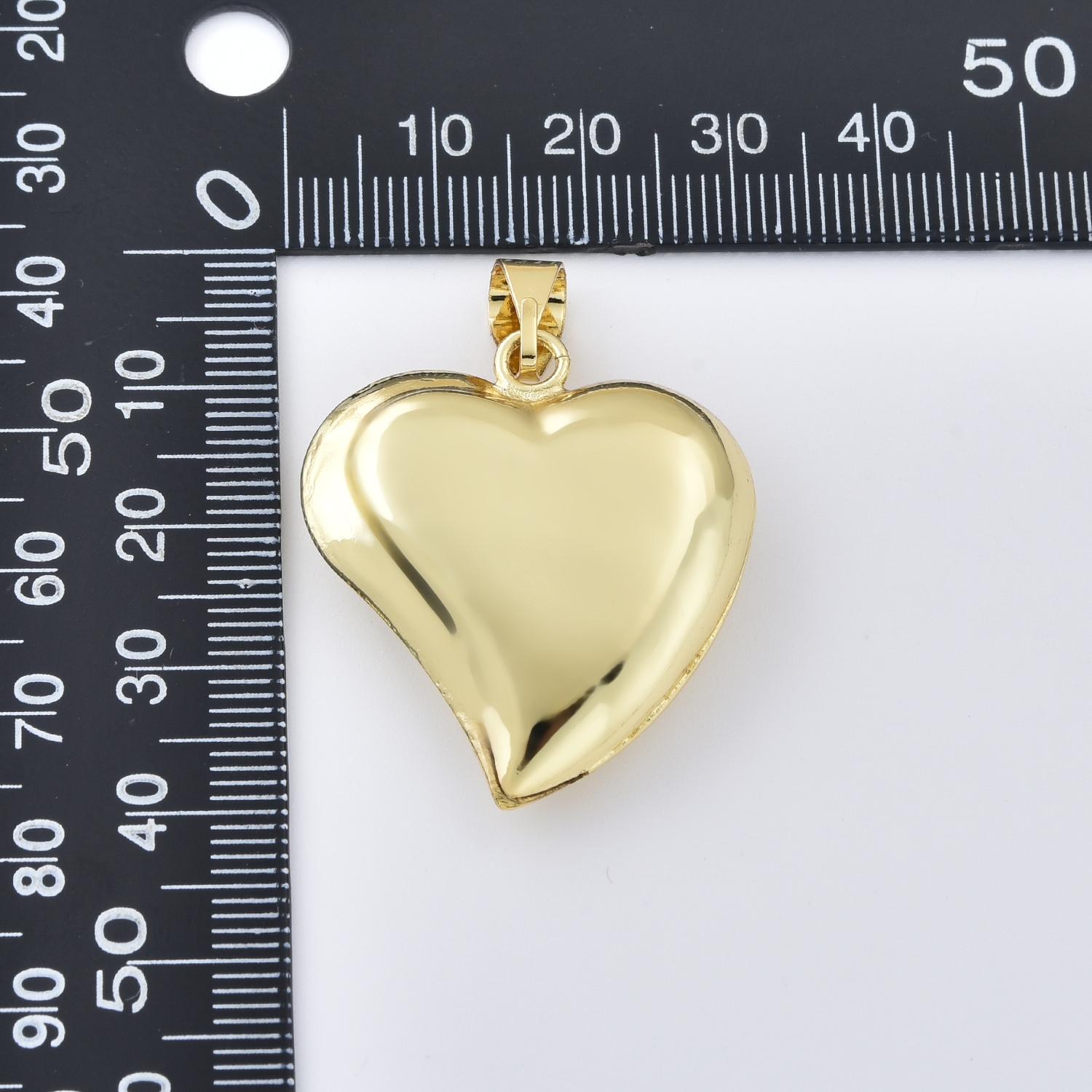 Brushed Heart Pendant Charm, Gold Filled Satin Finish Heart Necklace Pendant for DIY Jewelry Making, Minimalist Love Charm, Gift, CP2431 - Image 3