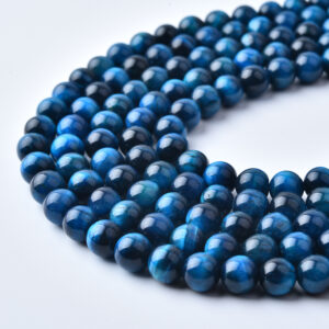 5A Blue Tiger Eye Round Beads 6mm 8mm Natural Gemstone Beads for Jewelry Making GRN804