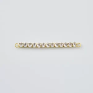 Gold Filled CZ Teardrop Connector Bar, Pave Pear Shape Link for DIY Necklace Bracelet Making, Elegant Wedding Gift Jewelry Supply, CN505