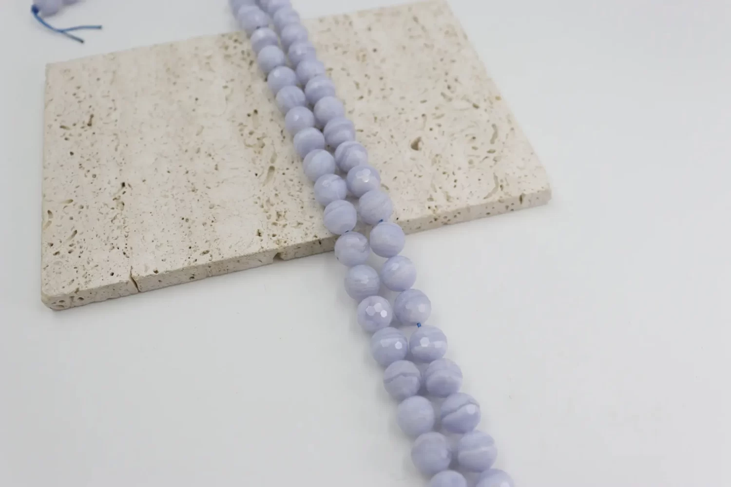 Blue Lace Agate Round Beads Strand 6mm 8mm 10mm 12mm 15.5 Inch Jewelry Making Supplies GRN088 - Image 3