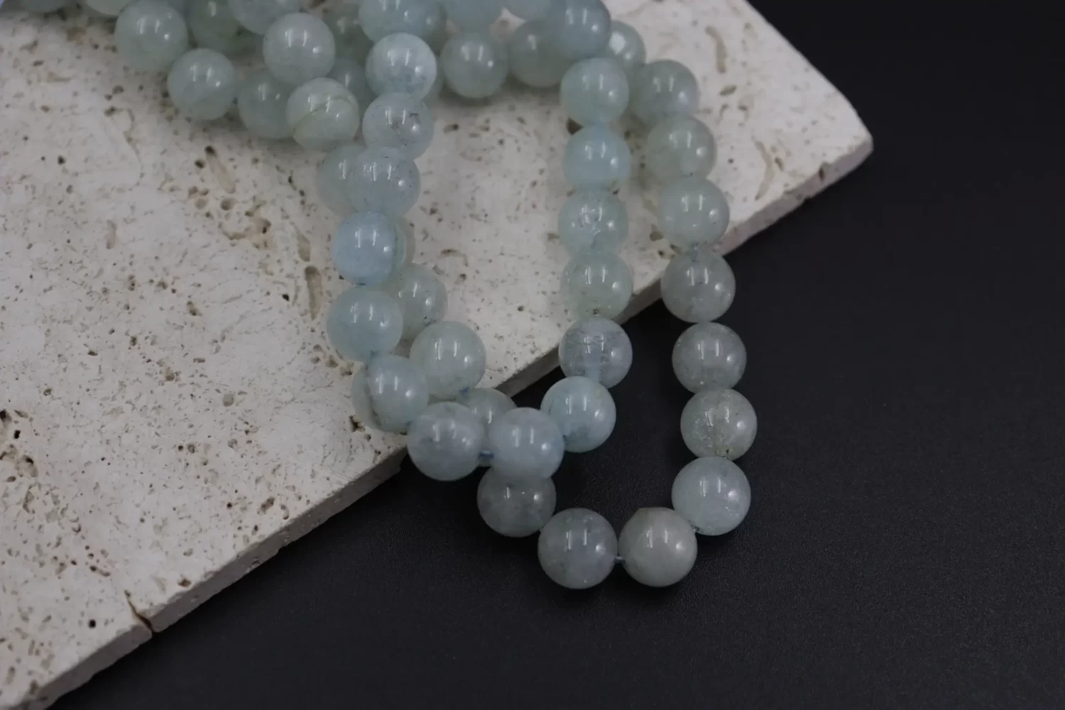 AAA Aquamarine 10mm Round Beads Strand 15.5 Inch Pale Blue Gemstone Jewelry Making GRN823 - Image 3