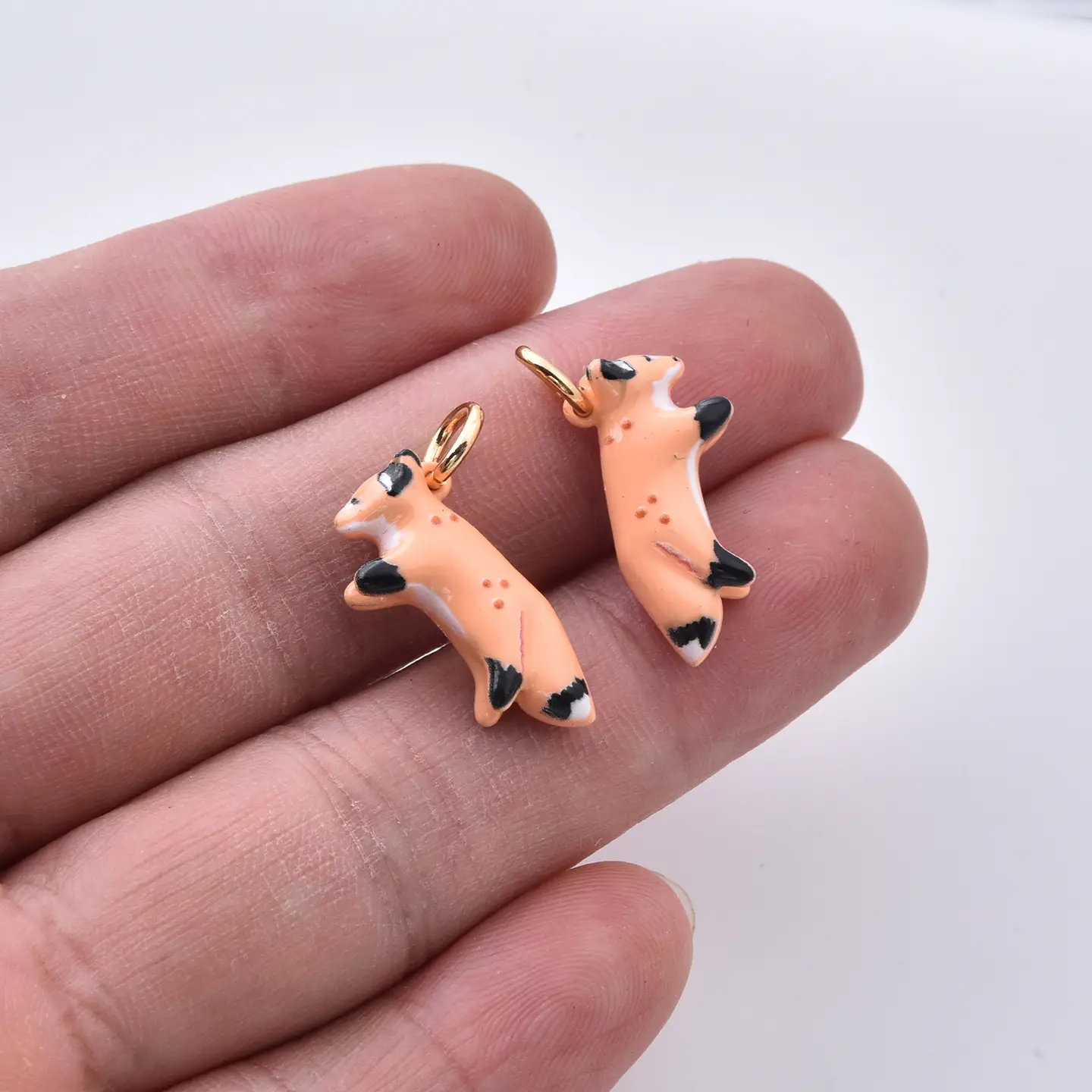 Stainless Steel Fox Charm, Cute Woodland Animal Pendant for DIY Jewelry Making Necklace Bracelet Charm Supply, Mini Animal Charm, SCP221 - Image 2