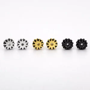 Gold Filled Sunburst Spacer Beads, Black CZ Rondelle Beads for DIY Jewelry Making Necklace Bracelet Findings Minimal Supplies, SP031A
