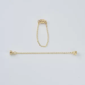 Gold Filled Magnetic Clasp with Chain, Extension Chain Clasp for DIY Jewelry Making Bracelet Necklace Supplies, Minimalist Clasp Bulk, CL620