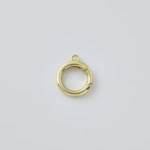 Gold Filled Round Spring Clasp, Circle Clasp Connector for DIY Jewelry Making Necklace Bracelet Supplies, Minimalist Clasp Bulk, CL621