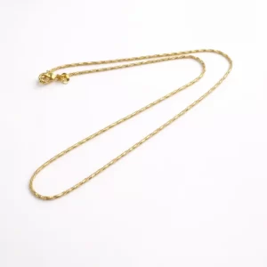 Gold Filled Twisted Snake Chain Necklace with Lobster Clasp, Dainty Textured Chain for DIY Jewelry Supplies, Minimalist Chain Bulk, NL124